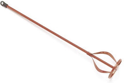 Toolland Universele verfmixer, 80 x 400 mm, geplastificeerd staal, voor boormachine, voor verf en lakken