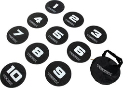 Toorx Fitness- Agility Dots - Trainingsmateriaal - 10 stuks - met Draagtas - Snelheidstraining