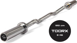 Toorx Fitness EZ Curlbar - Olympische Curlstang - Chrome 120 cm - BCO-120