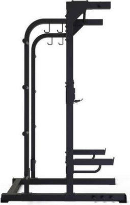 Toorx Fitness Half Rack WLX-3400 Full Option - met Multi-grip Chin-up stang - Opbergmogelijkheid voor halterschijven - J-cups - Verstelbare afleggers - Pegs voor weerstandsbanden - 300 kg