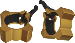 Toorx Fitness Haltersluiting - Aluminium Pro Collar Set - Lock Jaw Collar - voor 50 mm stangen - 2 Stuks - Goudkleurig