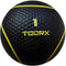 Toorx Fitness Medicijnbal 1 KG - Fitnessbal - Premium Rubber Medicijnballen - Medicine Ball met extra Grip | Full Black