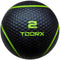 Toorx Fitness Medicijnbal 2 KG - Fitnessbal - Premium Rubber Medicijnballen - Medicine Ball met extra Grip | Full Black