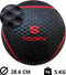 Toorx Fitness Medicijnbal 5 KG - Fitnessbal - Premium Rubber Medicijnballen - Medicine Ball met extra Grip | Full Black