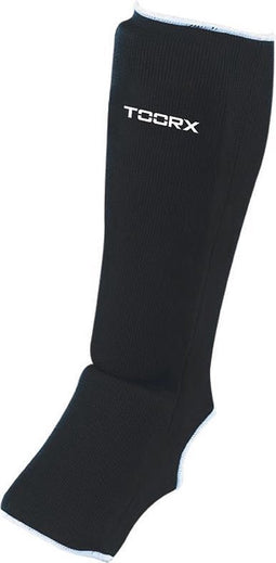Toorx Fitness Scheenbeschermers - Kickboksen - Vechtsport - met Voetbescherming - Elastisch - Maat S