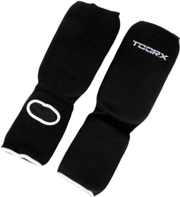 Toorx Fitness Scheenbeschermers - Kickboksen - Vechtsport - met Voetbescherming - Elastisch - Maat L