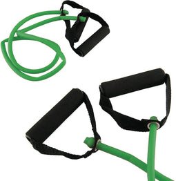 Toorx Fitness Weerstandsband met Handvat - Resistance Band - Fitness Elastiek - Thuis Sporten - Groen
