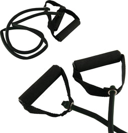 Toorx Fitness Weerstandsband met Handvat - Resistance Band - Fitness Elastiek - Thuis Sporten - Zwart