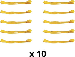 Toorx Fitness Weerstandsbanden - Resistance Band - Fitness Elastiek - Set van 10 stuks - Weerstand: Licht - 30 cm - Geel