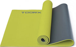 Toorx Fitness Yogamat - 173 x 60 x 0,6 cm - Dual Color - Groen - Antraciet - Fitnessmat
