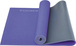 Toorx Fitness Yogamat - 173 x 60 x 0,6 cm - Dual Color - Paars - Antraciet - Fitnessmat