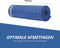 Toorx Fitnessmat - Yogamat - Sport gemaakt van zacht NBR materiaal - Blauw - 172 x 61 cm x 1,5 cm - met Ophangogen - Antislip