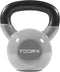 Toorx Kettlebell - Kettlebell - Gietijzer - 18 kg - Incl. Vinyl Coating - Lichtgrijs