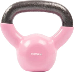 Toorx Kettlebell - Kettlebell - Gietijzer - 4 kg - Incl. Vinyl Coating - Roze