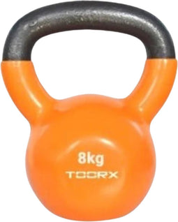 Toorx Kettlebell - Kettlebell - Gietijzer - 8 kg - Incl. Vinyl Coating - Oranje