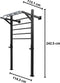 Toorx Professional LDX-5000 Wallbar - Staal - Wandrek - 5 Sporten - met J-hooks en Optrekstang