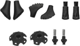 Toorx Set met Stoppen voor Nordic Walking Stokken - Wandelstokdop - Nordic Walking Doppen - Eindstop - Zwart