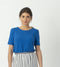 Top van organisch katoen met een ingeweven dessin.