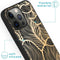 iMoshion Hoesje Geschikt voor iPhone 13 Pro Hoesje Siliconen - iMoshion Design hoesje - Goud / Zwart / Golden Leaves