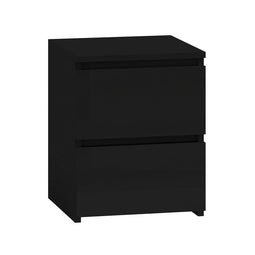 Topeshop M2 BLACK bedside table/nightstand 2 drawer(s) Black