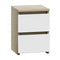 Topeshop M2 SONOMA MIX bedside table/bedside table 2 drawer(s) oak, white