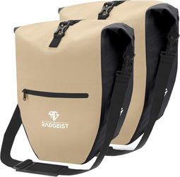 RADGEIST fietstas - bagagedrager- en schoudertas - 100% waterdicht 28 liter (2 stuks)