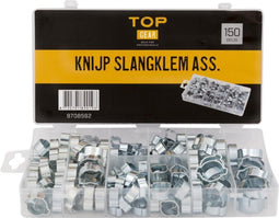 Topgear Professionele knijp slangklemmen - 150-delige set - veelzijdig en duurzaam