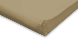 Topmatras Hoeslaken Katoen Perkal - Hoeslaken 180x210/220 - Zand - Topper Hoeslaken