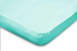 Topper Hoeslaken Jersey Katoen Stretch - aqua 180x210/220cm - Lits Jumeaux