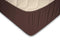 Topper Hoeslaken Jersey Katoen Stretch - bruin 200x200cm - Lits Jumeaux