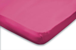 Topper Hoeslaken Jersey Katoen Stretch - fuchsia 120/130/140x200cm - Twijfelaar - 2 Persoons