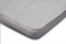 Topper Hoeslaken Jersey Katoen Stretch - licht grijs 120/130/140x200cm - Twijfelaar - 2 Persoons