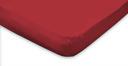 Topper Hoeslaken Jersey Katoen Stretch - rood 80/90x190/200cm - 1 Persoons