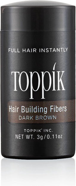 Toppik Hair Building Fibers Donkerbruin - 3 gram - Cosmetische Haarverdikker - Verbergt haaruitval - Direct voller haar