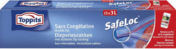Toppits Safeloc Zip-Diepvrieszakken 3 liter 15 stuks