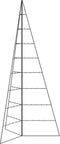 vidaXL - Kerstdecoratie - kerstboom - 210 - cm - metaal - zwart