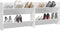 vidaXL - Wandschoenenkasten - 2 - st - 80x18x60 - cm - bewerkt - hout - hoogglans - wit