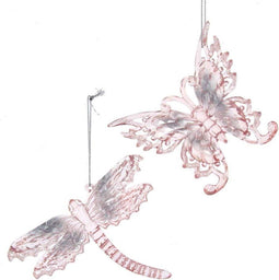 Pink/Clear Butterfly& Dragonfly 4.9 Inch
