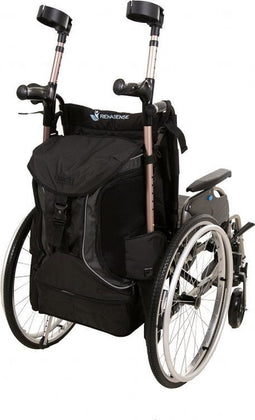 Torba Go Rolstoel & Scootmobieltas - GO De Luxe - Groot - Zwart met Grijze streep