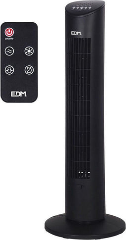 Torenventilator EDM Zwart 60 W