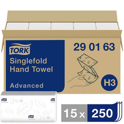 TORK 290163 Zickzack Advanced Papieren handdoeken (l x b) 23 cm x 25 cm Wit 3750 stuk(s)