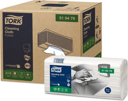 Tork Cleaning Gevouwen Reinigingsdoek Wit W4, 5 x 130 doeken (510478) (510479)