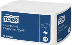 Tork dispenserservet 31x32cm 1-laags counterfold wit 24x300