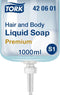 Tork Hair & Body zeep, Shampoo & douchegel, S1 premium, 6 x 1000 ml (420601)