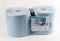 Tork Industrial Heavy Duty poetspapier rol | 3-laags | systeem W1/W2 | blauw | pak van 2 rollen