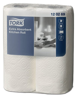 Tork - Keukenrol extra rollen absorberend papier 2-laags 2 rollen 120269 | 12 stuks