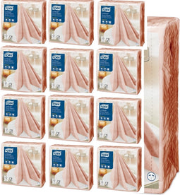 TORK LinStyle® Dinnerservet koraal 39 X 39cm 1 verpakking met 50 servetten