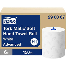 Tork Matic handdoekrol 2laags wit 6 x 150 meter - ECO