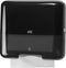 Tork mini singlefold C-fold hand towel dispenser elevation zwart