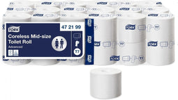 Tork - toiletpapier Coreless Mid-Size | 2-laags | 900 vellen | systeem T7 | pak van 36 rollen